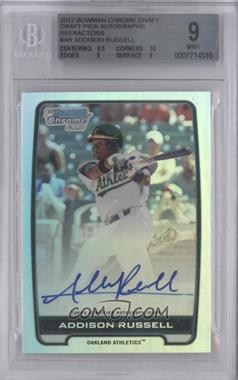 2012 Bowman Draft Picks & Prospects - Chrome Draft Picks Autographs - Refractor #BCA-AR - Addison Russell [BGS 9 MINT]