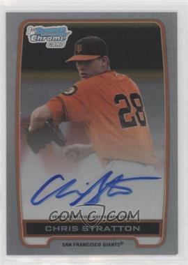 2012 Bowman Draft Picks & Prospects - Chrome Draft Picks Autographs - Refractor #BCA-CST - Chris Stratton