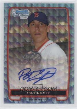 2012 Bowman Draft Picks & Prospects - Chrome Draft Picks Autographs - Wrapper Redemption Blue Wave Refractor #BCA-PL - Pat Light /100