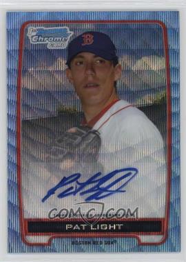 2012 Bowman Draft Picks & Prospects - Chrome Draft Picks Autographs - Wrapper Redemption Blue Wave Refractor #BCA-PL - Pat Light /100