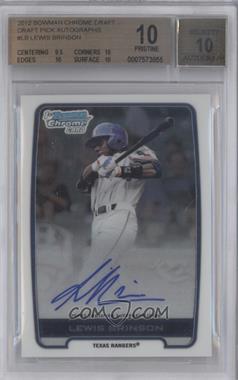 2012 Bowman Draft Picks & Prospects - Chrome Draft Picks Autographs #BCA-LB - Lewis Brinson [BGS 10 PRISTINE]