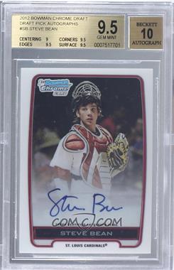 2012 Bowman Draft Picks & Prospects - Chrome Draft Picks Autographs #BCA-SB - Steve Bean [BGS 9.5 GEM MINT]