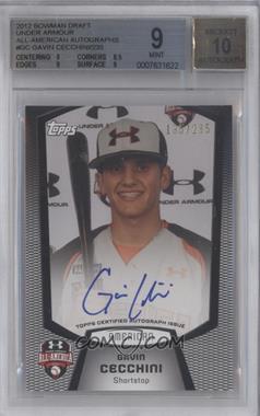 2012 Bowman Draft Picks & Prospects - Under Armour All-American Autographs #UA-GC - Gavin Cecchini (2011 Under Armour) /235 [BGS 9 MINT]