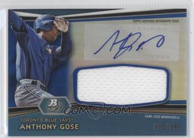 2012 Bowman Platinum - Autographed Jumbo Relics - Blue Refractor #AJR-AG - Anthony Gose /199