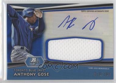 2012 Bowman Platinum - Autographed Jumbo Relics - Blue Refractor #AJR-AG - Anthony Gose /199