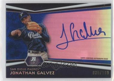 2012 Bowman Platinum - Autographed Prospects - Blue Refractor #AP-JG - Jonathan Galvez /199