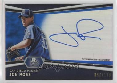 2012 Bowman Platinum - Autographed Prospects - Blue Refractor #AP-JR - Joe Ross /199 [EX to NM]
