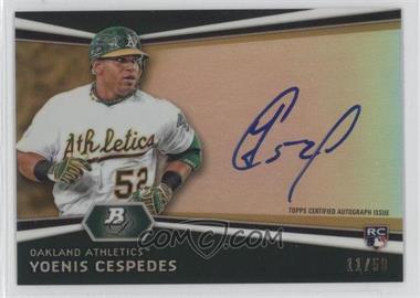 2012 Bowman Platinum - Autographed Prospects - Gold Refractor #AP-YC - Yoenis Cespedes /50