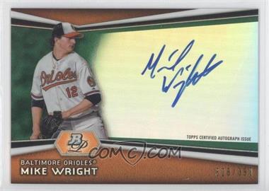 2012 Bowman Platinum - Autographed Prospects - Green Refractor #AP-MW - Mike Wright /399