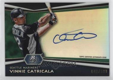 2012 Bowman Platinum - Autographed Prospects - Green Refractor #AP-VC - Vinnie Catricala /399