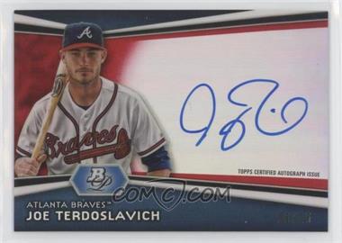 2012 Bowman Platinum - Autographed Prospects - Red Refractor #AP-JT - Joey Terdoslavich /25 [EX to NM]