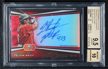 2012 Bowman Platinum - Autographed Prospects - Red Refractor #AP-TN - Telvin Nash /25 [BGS 9.5 GEM MINT]