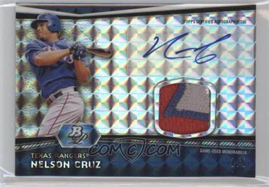 2012 Bowman Platinum - Autographed Relic - Atomic Refractor Patch #AR-NC - Nelson Cruz /5