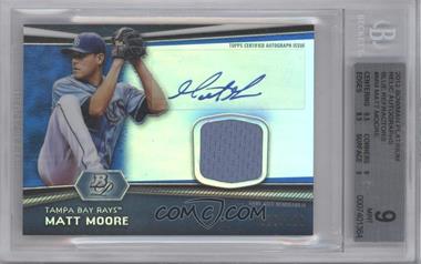 2012 Bowman Platinum - Autographed Relic - Blue Refractor #AR-MM - Matt Moore /199 [BGS 9 MINT]