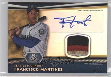 2012 Bowman Platinum - Autographed Relic - Gold Refractor Patch #AR-FM - Francisco Martinez /50