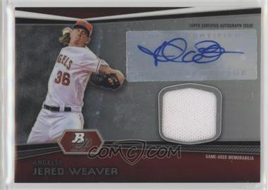 2012 Bowman Platinum - Autographed Relic #AR-JW - Jered Weaver