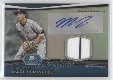 2012 Bowman Platinum - Autographed Relic #AR-MD - Matt Dominguez