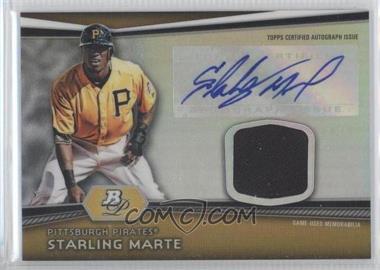 2012 Bowman Platinum - Autographed Relic #AR-SM - Starling Marte