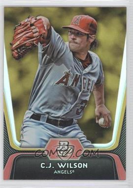 2012 Bowman Platinum - [Base] - Gold #61 - C.J. Wilson