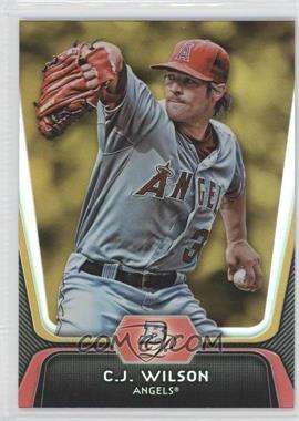 2012 Bowman Platinum - [Base] - Gold #61 - C.J. Wilson