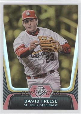 2012 Bowman Platinum - [Base] - Gold #82 - David Freese