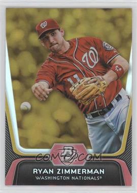 2012 Bowman Platinum - [Base] - Gold #86 - Ryan Zimmerman