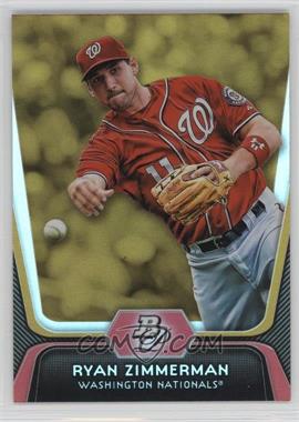 2012 Bowman Platinum - [Base] - Gold #86 - Ryan Zimmerman