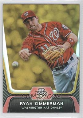 2012 Bowman Platinum - [Base] - Gold #86 - Ryan Zimmerman