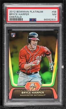 2012 Bowman Platinum - [Base] - Green #56 - Bryce Harper [PSA 7 NM]