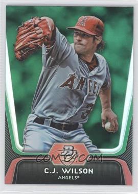 2012 Bowman Platinum - [Base] - Green #61 - C.J. Wilson