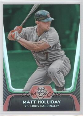 2012 Bowman Platinum - [Base] - Green #97 - Matt Holliday