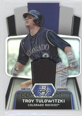 2012 Bowman Platinum - Cutting Edge Stars Die-Cut - Relics #CES-TT - Troy Tulowitzki /50