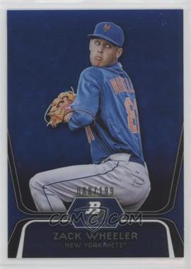 2012 Bowman Platinum - Prospects - Blue Refractor #BPP48 - Zack Wheeler /199