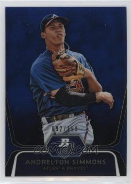 2012 Bowman Platinum - Prospects - Blue Refractor #BPP76 - Andrelton Simmons /199