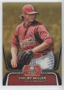 2012 Bowman Platinum - Prospects - Gold Refractor #BPP27 - Shelby Miller /50