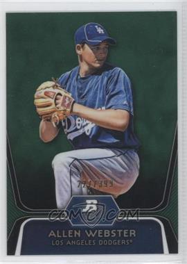 2012 Bowman Platinum - Prospects - Green Refractor #BPP47 - Allen Webster /399