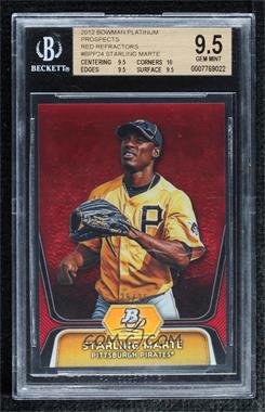 2012 Bowman Platinum - Prospects - Red Refractor #BPP24 - Starling Marte /25 [BGS 9.5 GEM MINT]