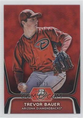 2012 Bowman Platinum - Prospects - Red Refractor #BPP4 - Trevor Bauer /25