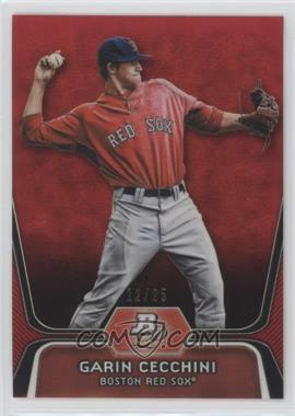 2012 Bowman Platinum - Prospects - Red Refractor #BPP7 - Garin Cecchini /25