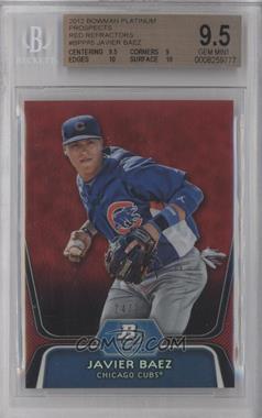 2012 Bowman Platinum - Prospects - Red Refractor #BPP85 - Javier Baez /25 [BGS 9.5 GEM MINT]