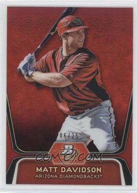 2012 Bowman Platinum - Prospects - Red Refractor #BPP96 - Matt Davidson /25