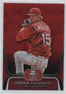 2012 Bowman Platinum - Prospects - Red Refractor #BPP98 - Jordan Swaggerty /25