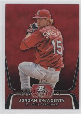 2012 Bowman Platinum - Prospects - Red Refractor #BPP98 - Jordan Swaggerty /25