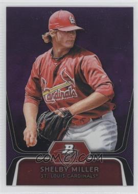 2012 Bowman Platinum - Prospects - Retail Purple Refractor #BPP27 - Shelby Miller