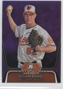 2012 Bowman Platinum - Prospects - Retail Purple Refractor #BPP64 - Dylan Bundy