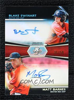 2012 Bowman Platinum - Prospects Dual Autographs #DA-BS - Blake Swihart, Matt Barnes /50