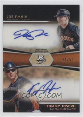 2012 Bowman Platinum - Prospects Dual Autographs #DA-JP - Joe Panik, Tommy Joseph /50