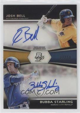2012 Bowman Platinum - Prospects Dual Autographs #DA-SB - Josh Bell, Bubba Starling /50