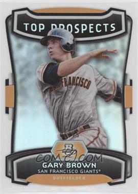 2012 Bowman Platinum - Top Prospects - Die-Cut #TP-GB - Gary Brown /25 [Noted]