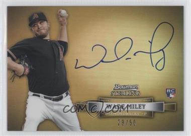 2012 Bowman Sterling - Autographed Rookie - Gold Refractor #BSAR-WMI - Wade Miley /50